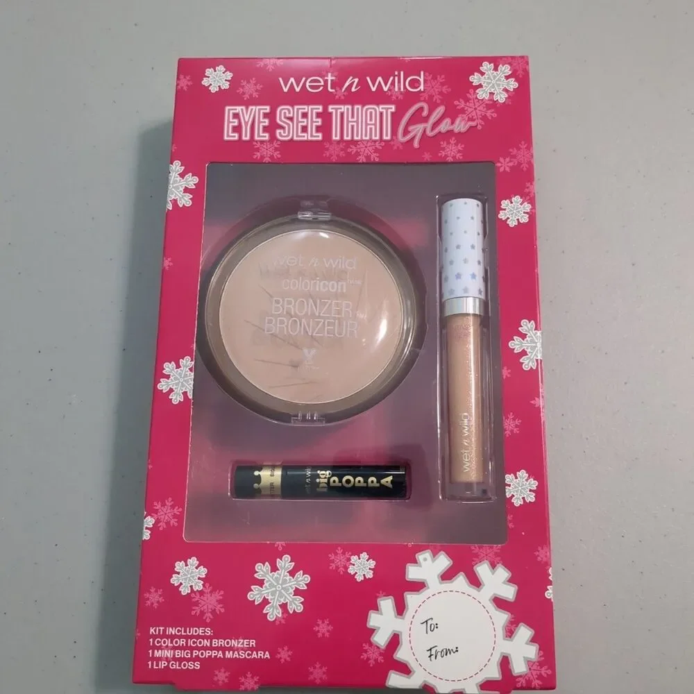 Wet n Wild Eye See That Glow Holiday Gift Set Includes Bronzer Mascara Lip Gloss